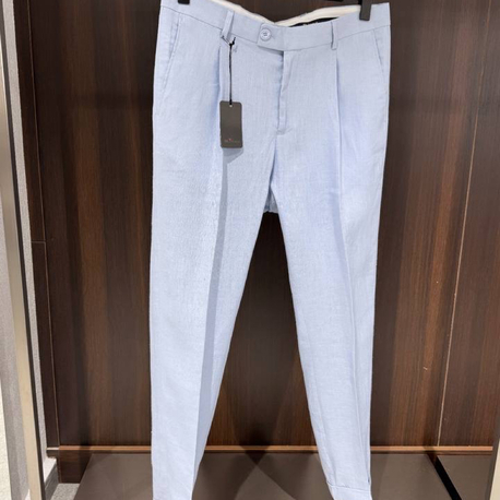 Kiton Bebe Mavi Ham Keten Pantolon