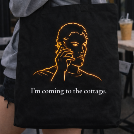"I'm Coming To The Cottage" Siyah Tote Bag - Early Bird