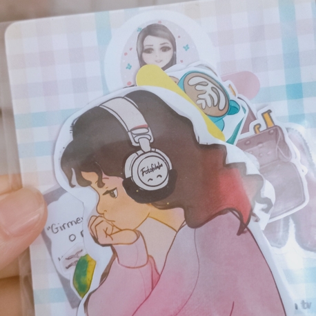 Lofi temalı sticker seti