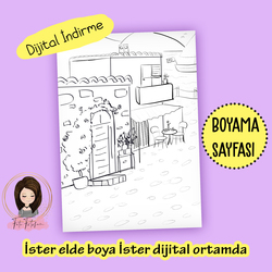 Tatil Köyü Boyama Sayfası 