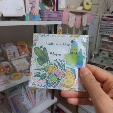 Kaktüslü Sticker Set