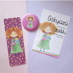 Fato Kitap Ayracı +Kartpostal +Rozet 