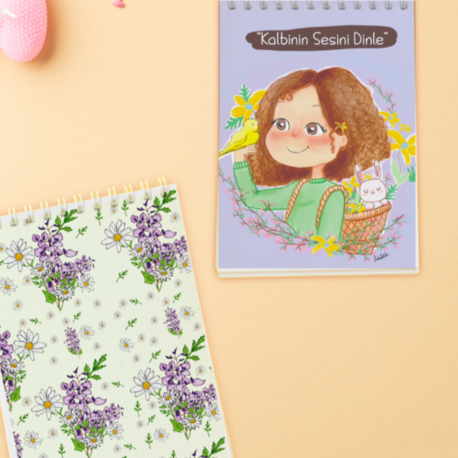 Kalbinin Sesini Dinle Spiralli Mini Defter Seti (2’li) – Hediye & Motivasyon Defteri