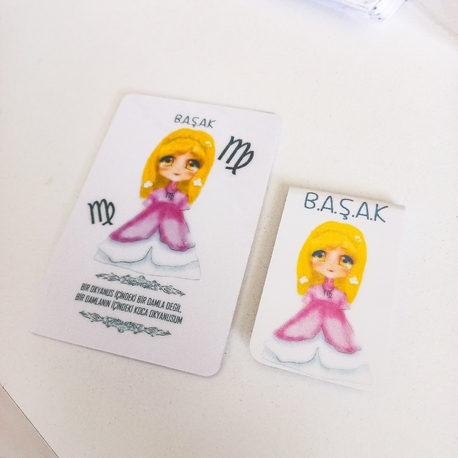 Başak Burcu ikili set magnet ,ayraç 