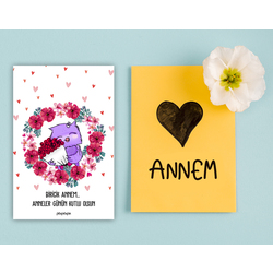 Anneler Günü Tebrik Kartı 2li