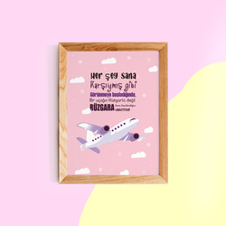 Uçak motivasyon sözlü Poster 