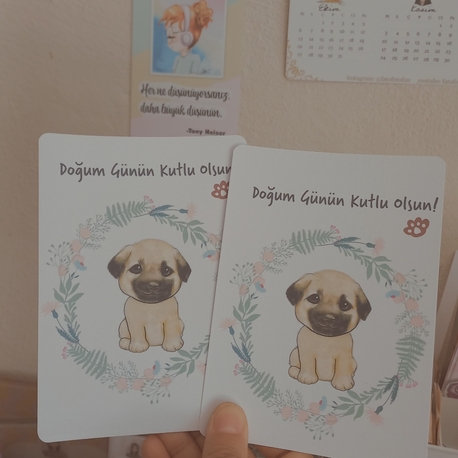 Kangal Doğum Günü Tebrik Kartı 2 adet