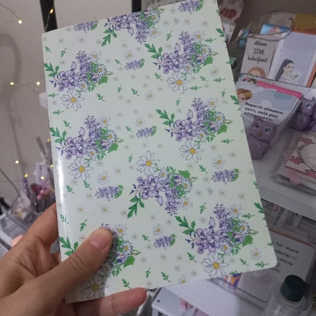 Büyülü Mor Çiçekli Defter 