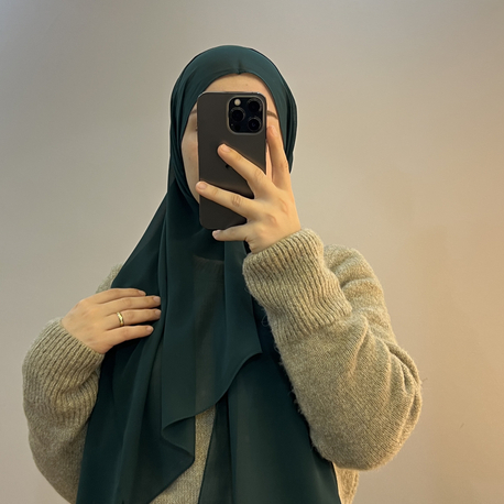  Zümrüt Yeşil Dubai Premium Chiffon Şal 
