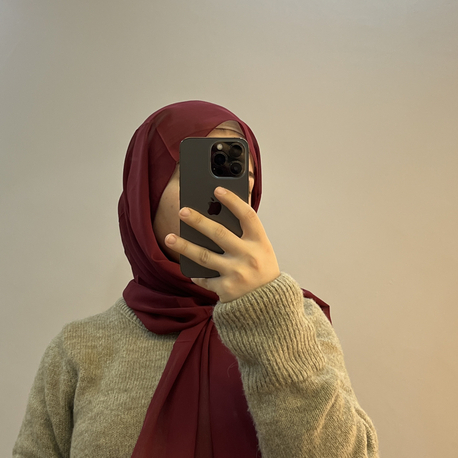 Bordo Dubai Premium Chiffon Şal 