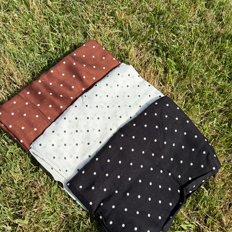 Beyaz Polka Dots Nefes Şal