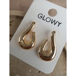 Tasarım gold küpe
