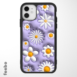 3D Papatyalar Tasarımlı Glossy Telefon Kılıfı (487)