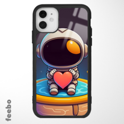 Sevimli Astronot Tasarımlı Glossy Telefon Kılıfı (469)