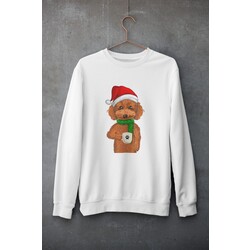 Toy Poddle New Year Beyaz Sweatshirt