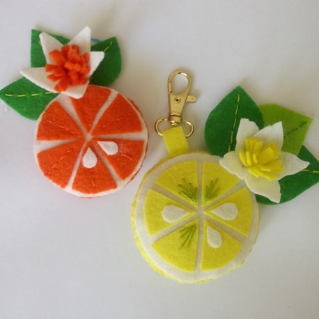 Keçe Limon Figürlü Anahtarlık