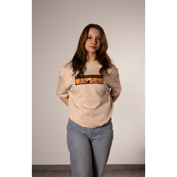 Luxury streetwear T-shirt / Şehrin Gizemli Bekçisi(krem)