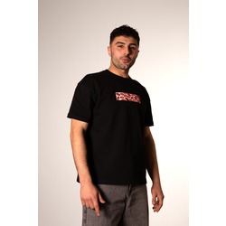 Luxury streetwear T-shirt / Öpücüklü Mektup(siyah)