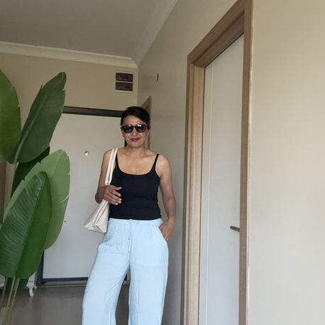 Bel lastikli İç Astarlı pantolon Bebe Mavi 