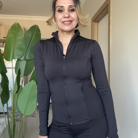 Oysho Slim fitt Fermuarlı Siyah