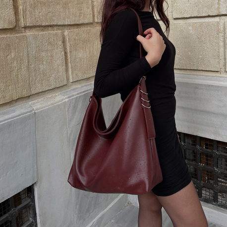 Bordo omuz çantası