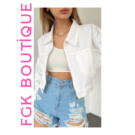 CROP KOT CEKET BEYAZ,MAVİ 
