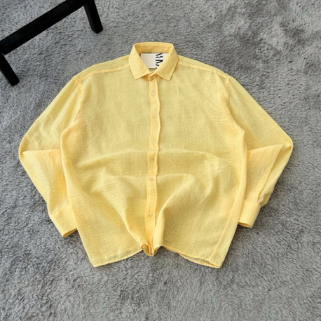 Zara Oversize Pera Keten Gömlek 