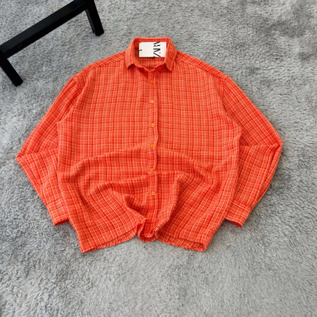 Zara Ekoseli Yazlık Keten Oversize Gömlek