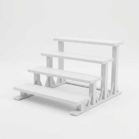 4 Katlı Beyaz Sergileme Stant Organizer