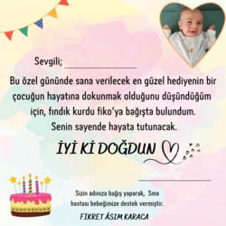 Doğum günü Dijital Sertifikası