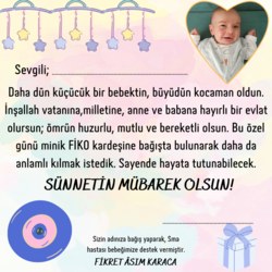Dijital Sünnet Tebrik Kartı 