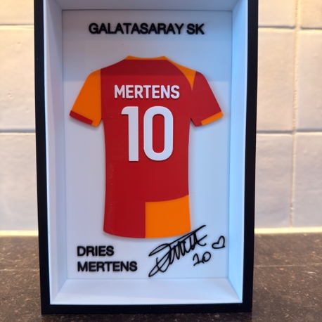 Dries Mertens Galatasaray SK Özel Tasarım 3 Boyutlu (3D) Premium Çerçeve Forma