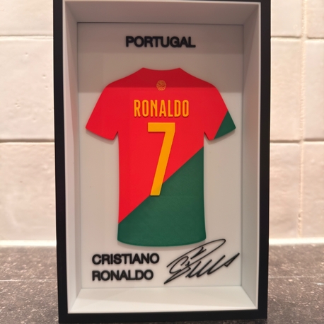 Cristiano Ronaldo Portekiz Milli Takım Özel Tasarım 3 Boyutlu (3D) Premium Çerçeve Forma 