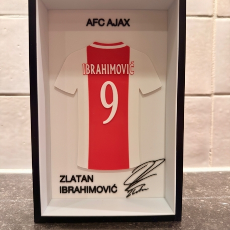 Zlatan Ibrahimović AFC Ajax Özel Tasarım 3 Boyutlu (3D) Premium Çerçeve Forma
