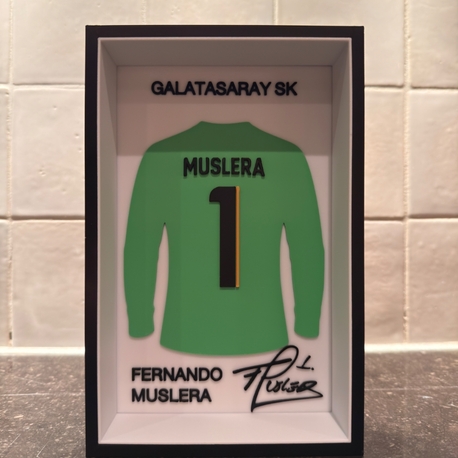 Fernando Muslera Galatasaray SK Özel Tasarım 3 Boyutlu (3D) Premium Çerçeve Forma