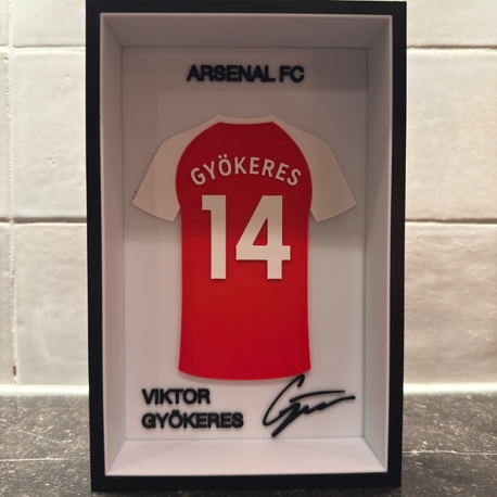 Viktor Gyökeres Arsenal FC Özel Tasarım 3 Boyutlu (3D) Premium Çerçeve Forma
