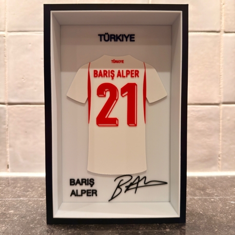 Barış Alper Yılmaz Türkiye Milli Takım Özel Tasarım 3 Boyutlu (3D) Premium Çerçeve Forma