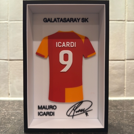 Mauro Icardi Galatasaray SK Özel Tasarım 3 Boyutlu (3D) Premium Çerçeve Forma