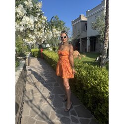 Turuncu Desenli Tulum