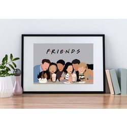 FRIENDS / DİZİ POSTER / DİZİ AFİŞ / WALL ART / WALL DECOR / DESİGN #10