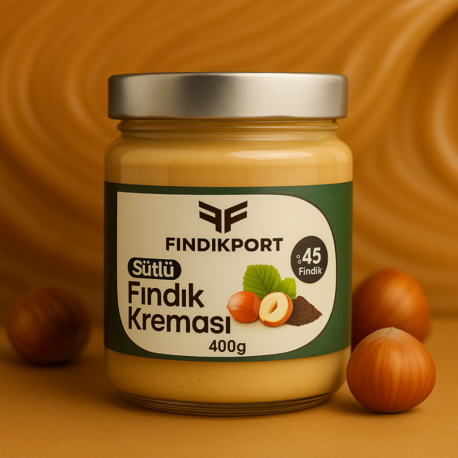  FINDIKPORT Sütlü Fındık Kreması – %45 Fındık (400 g)