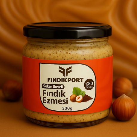  FINDIKPORT Doğal Fındık Ezmesi – %80 Fındık (300 g)