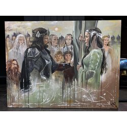 The lord of the rings wedding scene 130.100 acrylic canvas  