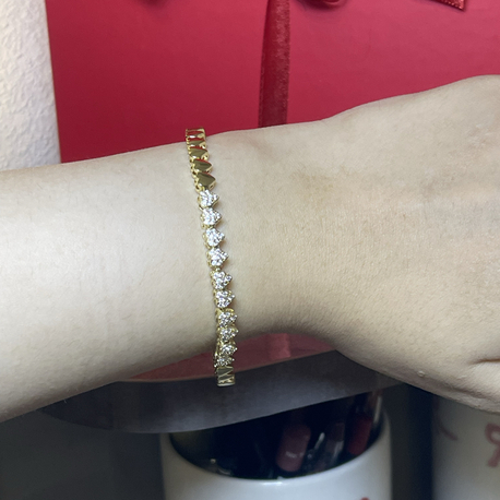 LUXURY Jeweiry 14K Bileklik kalp detaylı