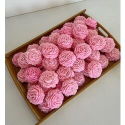 10 adet pembe şakayık mum 