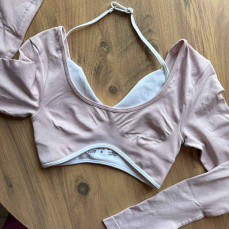 LIGHT PINK LONGSLEEVE ( göğüs pedli )