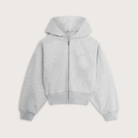 COCOON LIGHT GREY YARASA KOL ZIP HOODIE