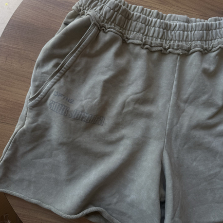 DFYNE UNISEX SHORTS ACID WASHED CREAM