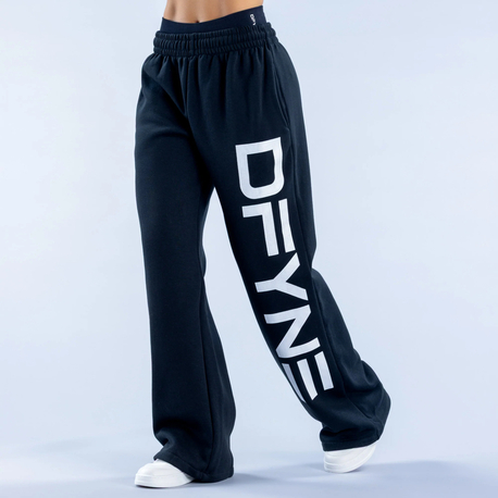 SIGNATURE WIDE LEG JOGGER MIDNIGHT BLACK