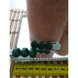 yesil boncuklu klips 
